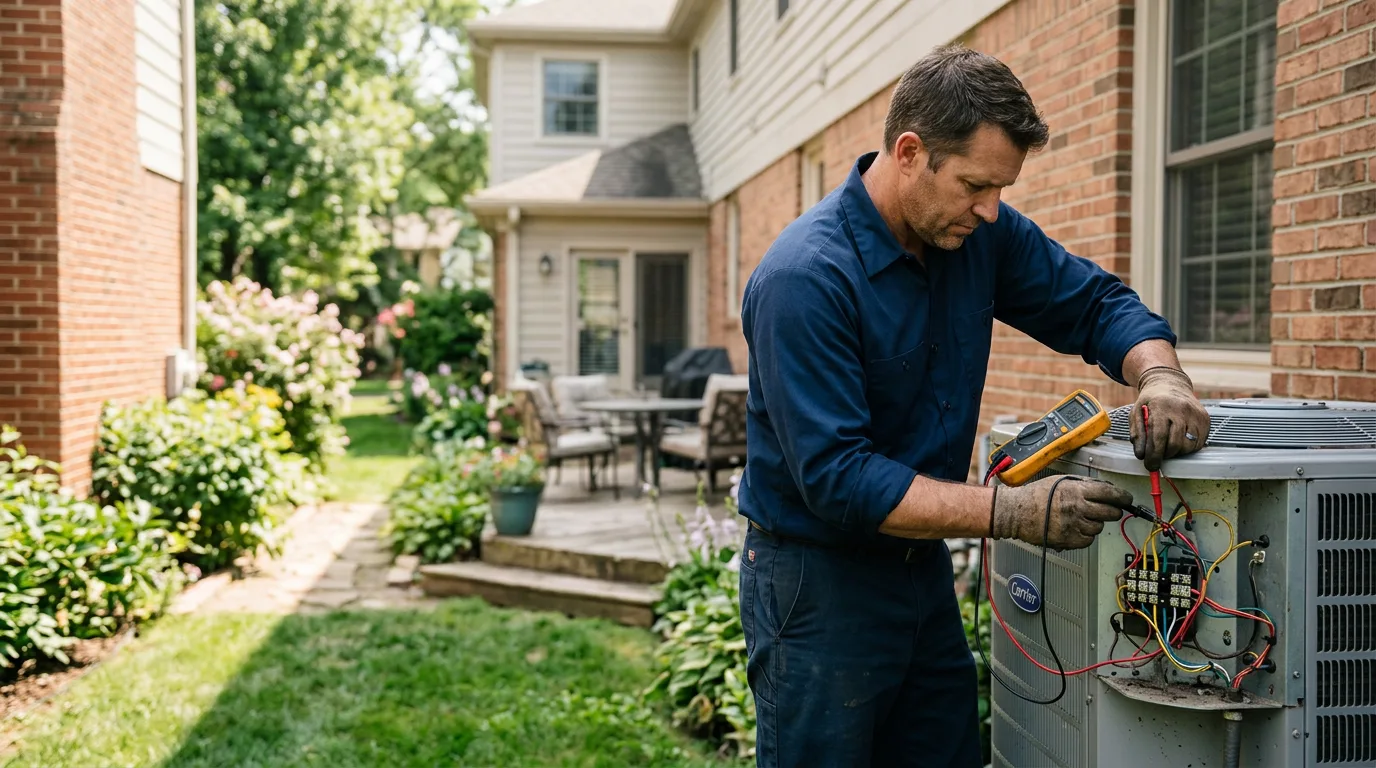 HVAC technician working near North Adams, MI